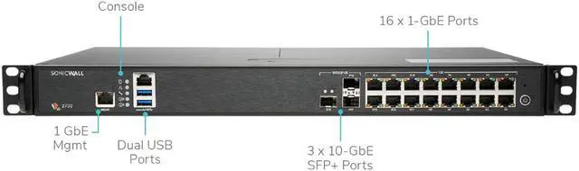 Alt view image 3 of 6 - SonicWall NSA 2700, Network Secure Appliance w/ Secure Upgrade Plus (2-Year Advanced Protection Security Suite) | 02-SSC-8199