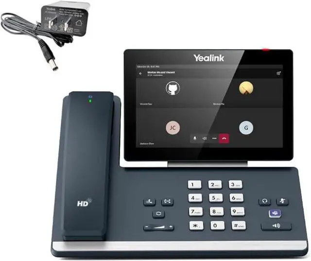Alt view image 2 of 3 - Yealink MP58-WH E2 VoIP Phone, Corded, Bluetooth Interface, Wi-Fi - Wall Mountable, Desktop, 7" LCD - 2 x Network (RJ-45)