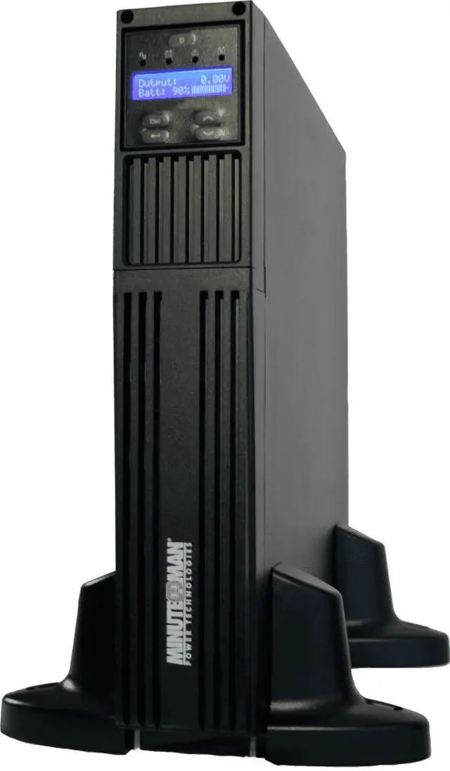 Main image of Minuteman EXR2000RT2U 2000VA Tower/Rack/Wall Mountable UPS - 2U Tower/Rack/Wall Mountable - AVR - 4.50 Minute Stand-by - 120 V AC Input - 120 V AC, 230 V AC Output - Serial Port - 8 x NEMA 5-20R Receptacle(S)