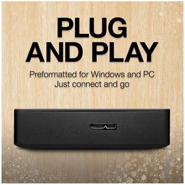 Alt view image 5 of 5 - Seagate Portable 4TB External Hard Drive HDD Slim - USB 3.0 for PC Laptop and Mac (STGX4000400)