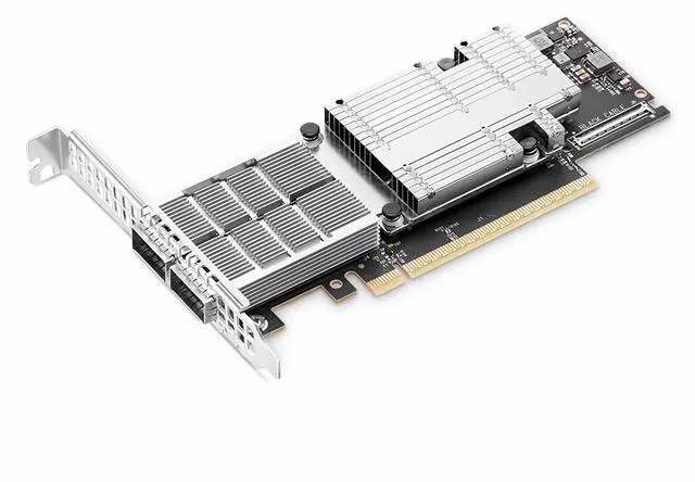 Main image of NVIDIA MCX755106AS-HEAT ConnectX-7 Adapter Card - 200GbE/NDR200 -  Crypto Disabled - PCI Express 5.0 x16 - 2 Ports - Optical Fiber - HHHL Bracket Height - QSFP112 - Plug-in Card