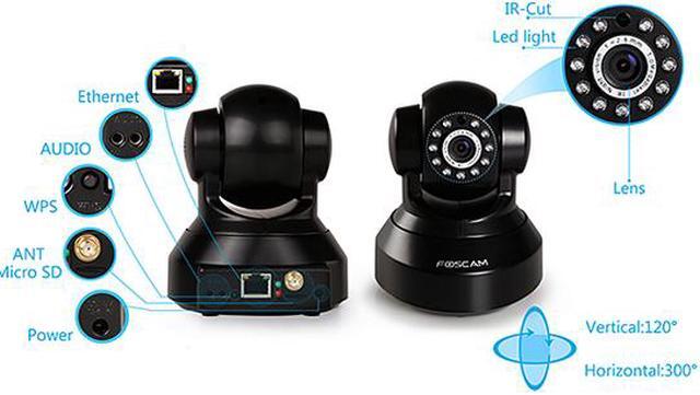 Alt view image 4 of 4 - Foscam FI9816P Indoor 720P Megapixel Pan / Tilt Wireless P2P IP Camera (Black)