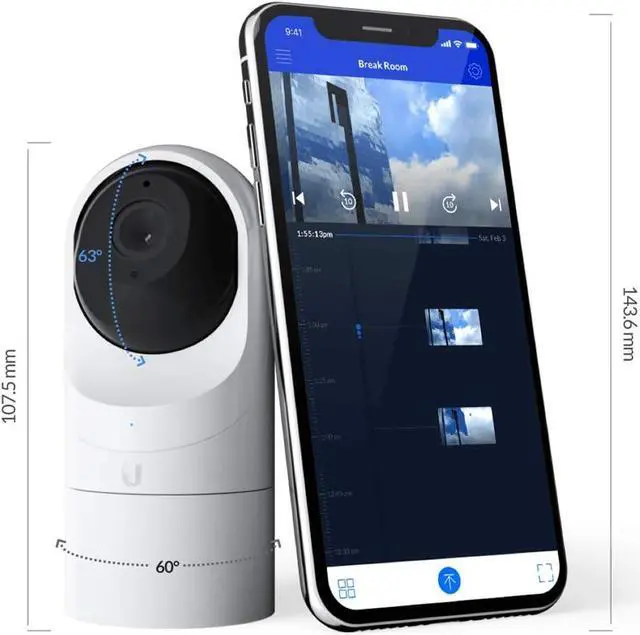 Alt view image 5 of 6 - Ubiquiti Networks - UVC-G3-FLEX-3 - Ubiquiti UniFi G3-FLEX 2 Megapixel Network Camera - 3 Pack