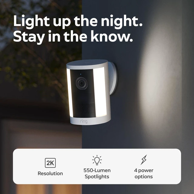 Alt view image 2 of 3 - Ring Spotlight Cam 2K (2nd Gen) - Battery, 6x Enhanced Zoom, 550 Lumen Spotlight, Advanced Motion Detection, Wi-Fi, Black