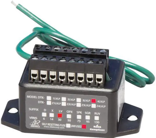 Main image of DITEK DTK-4LVLPLV 4 PAIR 30V TERMINAL STRIP 16-22 AWG