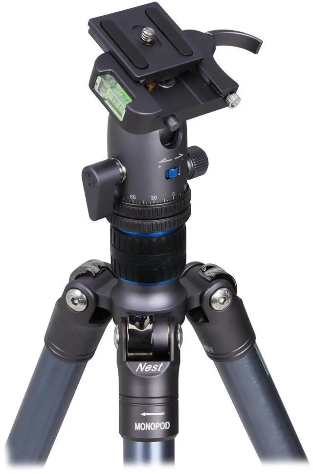 Alt view image 7 of 9 - Dolica Nest LS600AK - 60" Aero Space Aluminum Grade Professional Tripod with Ball Head and Integrated Monopod