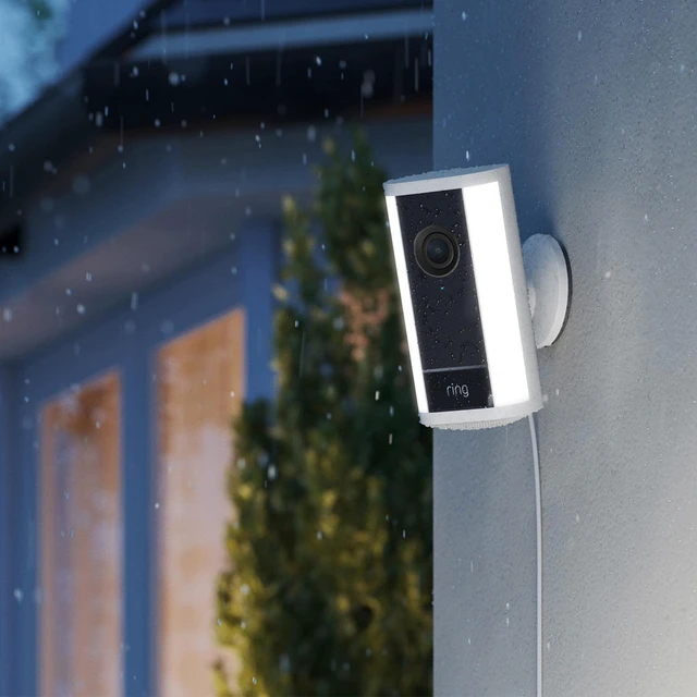 Alt view image 3 of 3 - Ring Spotlight Cam 4K Pro (2nd Gen) - Plug-In, 4K Video, 10x Zoom, 3D Motion Detection, 600 Lumen Spotlight, Wi-Fi 6, White