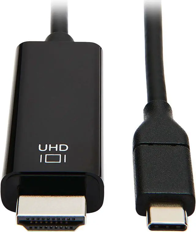 Main image of Tripp Lite U444-006-H4K6BE USB-C to HDMI Adapter, M/M, Black, 6 ft. - 5.91 ft HDMI/Thunderbolt 3 A/V Cable for Smartphone, Projector, Chromebook, Notebook, Monitor, Tablet, Audio/Video Device, MacBook