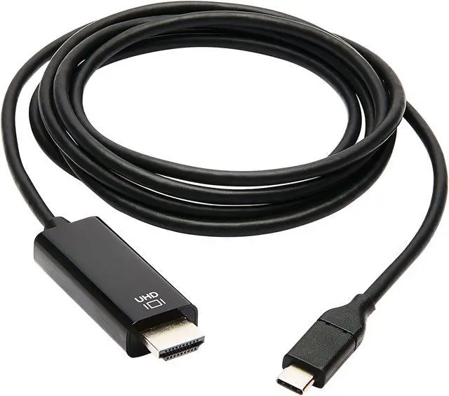 Alt view image 2 of 5 - Tripp Lite U444-006-H4K6BE USB-C to HDMI Adapter, M/M, Black, 6 ft. - 5.91 ft HDMI/Thunderbolt 3 A/V Cable for Smartphone, Projector, Chromebook, Notebook, Monitor, Tablet, Audio/Video Device, MacBook
