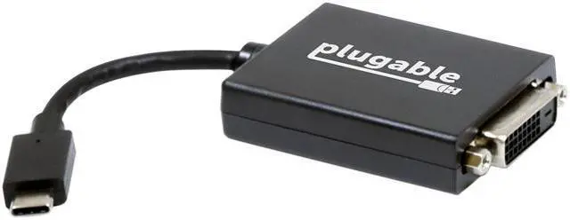 Main image of Plugable USB C to DVI Adapter - Connect Your USB-C Laptop to a DVI Display up to 1920x1200 - Compatible with 2017 and later Mac and Windows PCs - Driverless