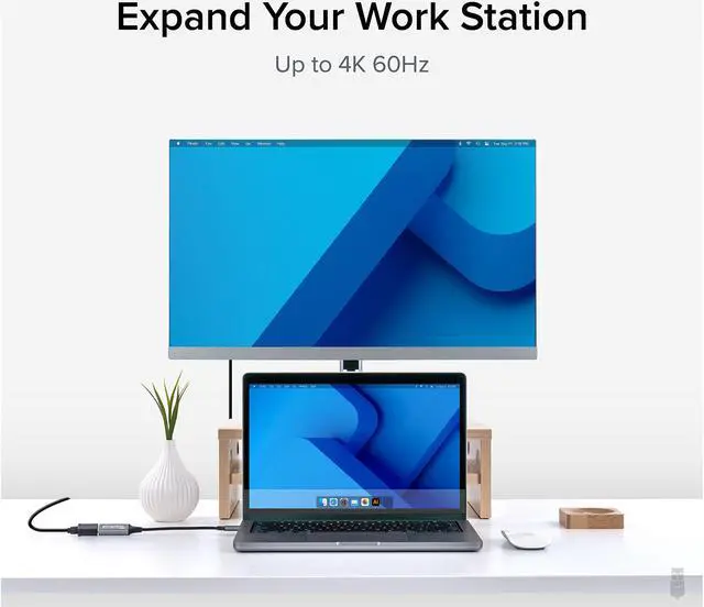 Alt view image 3 of 6 - Plugable USB C to HDMI 2.0 Adapter Compatible with 2018 iPad Pro, 2018 MacBook Air, 2018 MacBook Pro, Dell XPS 13 & 15, Thunderbolt 3 Ports & More (Supports Resolutions up to 4K@60Hz)