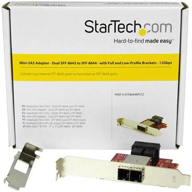 Alt view image 5 of 5 - STARTECH.COM SFF86448PLT2 2x SFF 8643 to 8644 SAS Adaptr