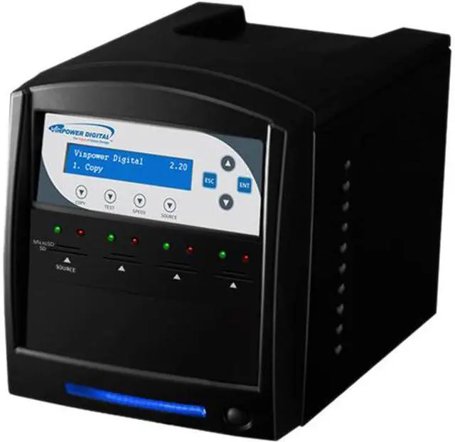 Main image of Vinpower Digital SDShark 3 Target SD & MicroSD Duplicator Tower-Model SDShark-3T-BK