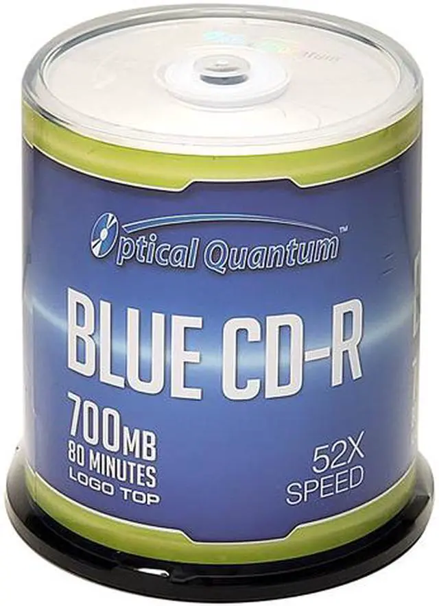 Main image of Optical Quantum 700MB 52X CD-R Logo Top 100 Packs Disc Model OQCD52BLT-BX