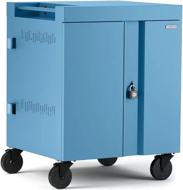 Main image of Bretford CUBE Cart 36, AC Charging, Sky Paint