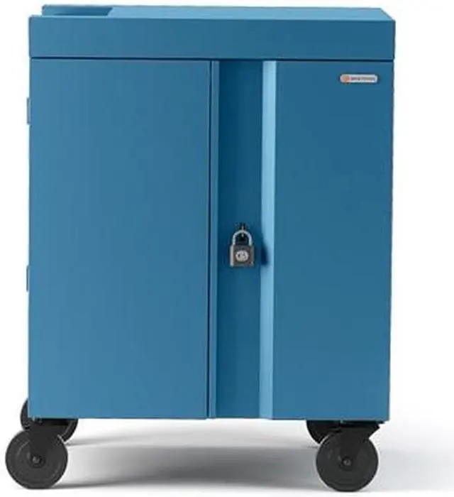 Alt view image 2 of 3 - Bretford CUBE Cart 36, AC Charging, Sky Paint