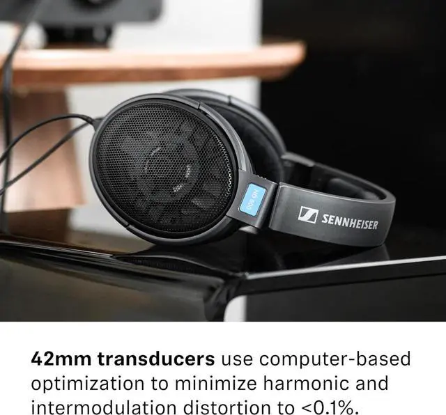 Alt view image 6 of 10 - Sennheiser HD 600 - Audiophile Open-Back Dynamic Wired Headphones Over Ear with Natural Soundstage and Premium Comfort for Music Lovers, Open Metal Earpiece Covers, Black