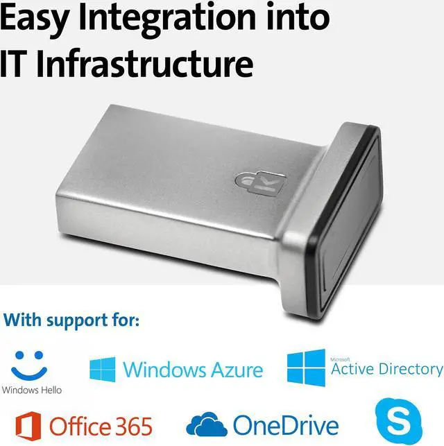 Alt view image 4 of 7 - Kensington VeriMark IT Fingerprint Key - FIDO2/WebAuth, Windows Hello & Windows Hello for Business (K64704WW)