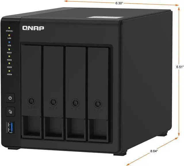 Alt view image 5 of 9 - QNAP TS-451D2-2G-US Dual-core NAS with High-efficiency File Management, Data Protection and HDMI Output