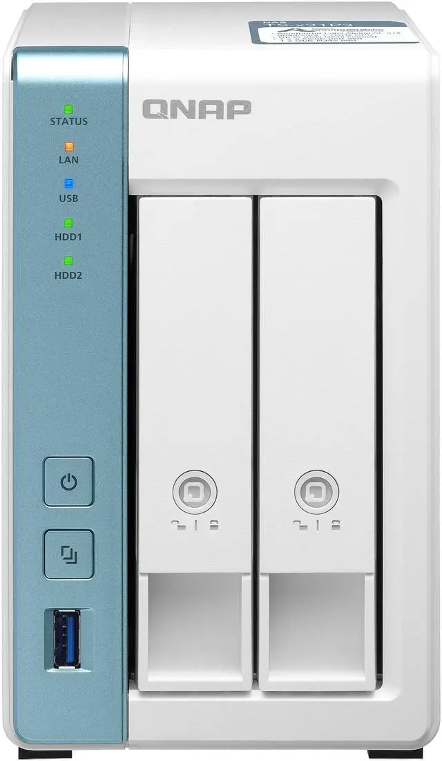 Alt view image 3 of 12 - QNAP TS-231P3-4G 2 Bay Home & Office NAS with one 2.5GbE Port