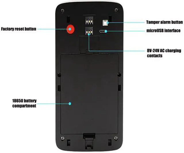 Alt view image 2 of 6 - V5 Video Doorbell Smart IP Camera WIFI Wireless Security Door Phone Bell Camera Visual Recording Home Monitor Doorbell