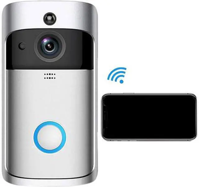 Alt view image 4 of 6 - V5 Video Doorbell Smart IP Camera WIFI Wireless Security Door Phone Bell Camera Visual Recording Home Monitor Doorbell
