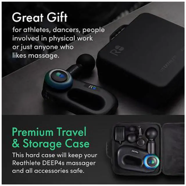 Alt view image 4 of 6 - REATHLETE DEEP4S Percussion Therapy Deep Tissue Full Body Handheld Massage Gun