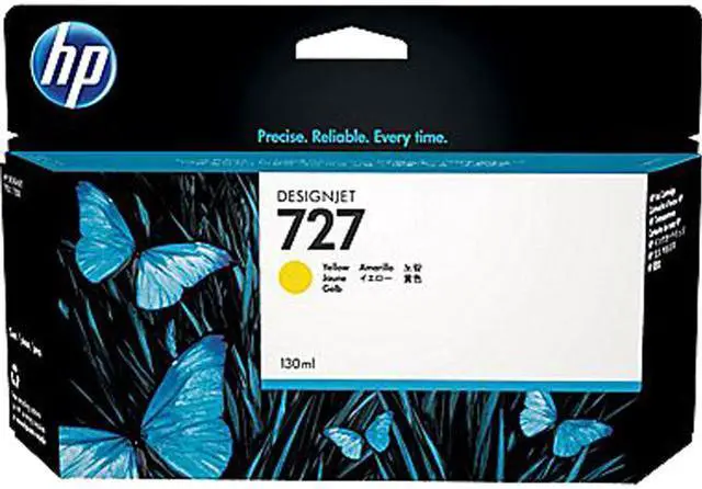 Main image of HP 727 130-ml Yellow DesignJet Ink Cartridge, B3P21A