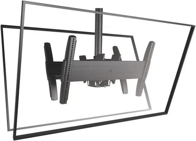 Alt view image 2 of 4 - Chief Fusion Large Flat Panel Ceiling Mount - Mounting component (pole mount, 2 adapter plates) - for 2 flat panels - Black - screen size: 32"-60" - mounting interface: 100 x 200 mm   LCB1U
