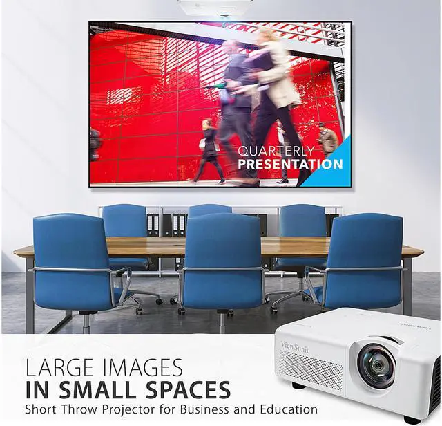 Alt view image 2 of 7 - ViewSonic LS625X 3200 Lumens DLP XGA Short Throw Laser Projector with Horizontal and Vertical Keystone Correction and LAN Control