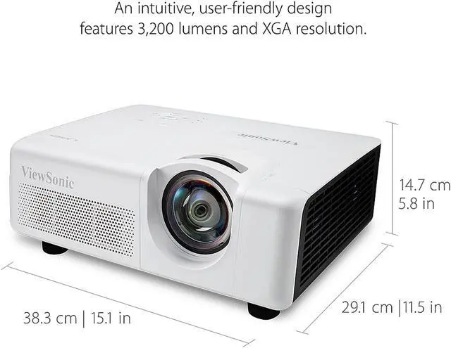 Alt view image 4 of 7 - ViewSonic LS625X 3200 Lumens DLP XGA Short Throw Laser Projector with Horizontal and Vertical Keystone Correction and LAN Control