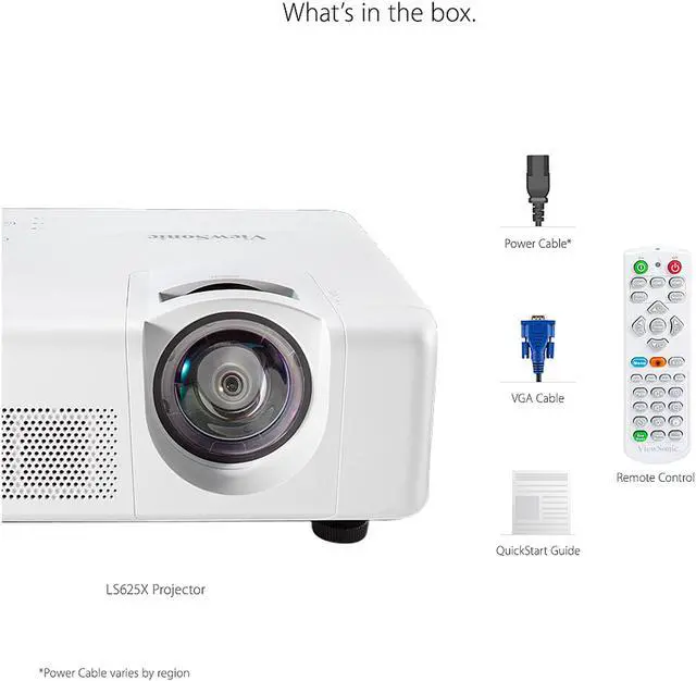Alt view image 6 of 7 - ViewSonic LS625X 3200 Lumens DLP XGA Short Throw Laser Projector with Horizontal and Vertical Keystone Correction and LAN Control