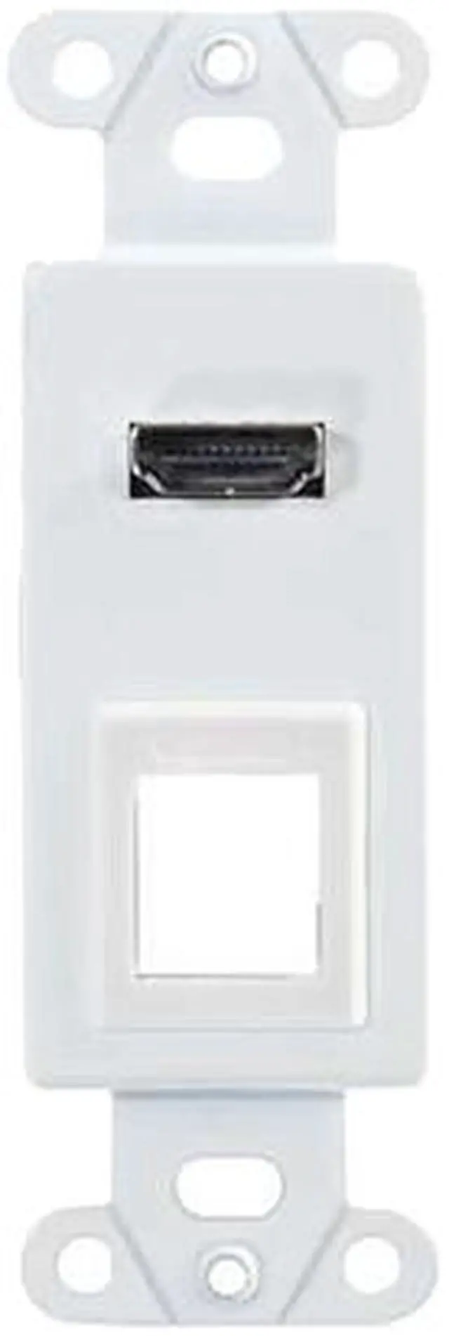 Alt view image 2 of 4 - C2g Hdmi Pass Through Decorative Wall Plate With One Keystone - White