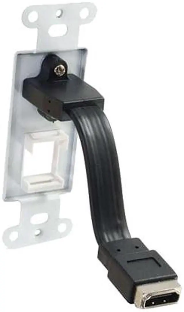 Alt view image 4 of 4 - C2g Hdmi Pass Through Decorative Wall Plate With One Keystone - White