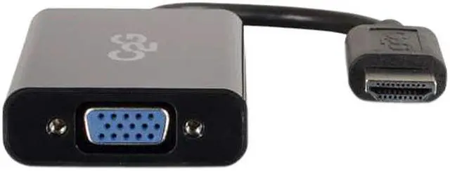 Alt view image 3 of 5 - C2G HDMI to VGA Adapter Converter Dongle C2G HDMI? Male to VGA and Stereo Audio Female Adapter Converter Dongle - HDMI/VGA/Mini-phone for Audio/Video Device, Monitor, Notebook - 8" - 1 x HDMI