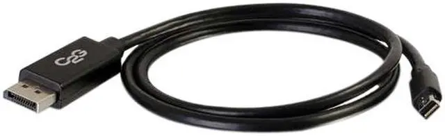 Alt view image 2 of 4 - C2G 54301 Mini DisplayPort to DisplayPort Adapter Cable M/M, 4K UHD Compatible, Black (6 Feet, 1.82 Meters)