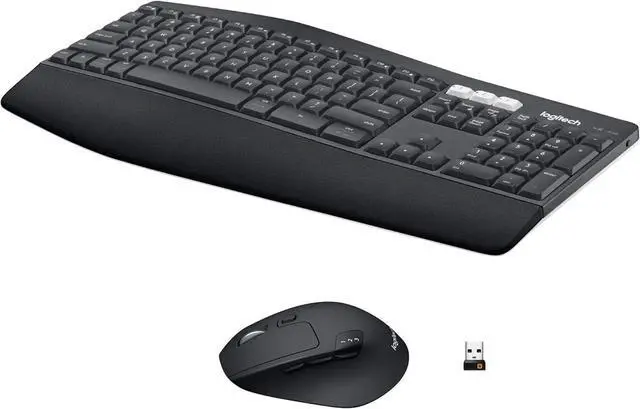 Main image of Logitech Performance Combo MK850 Keyboard & Mouse - USB Plunger Wireless Bluetooth/RF 2.40 GHz Keyboard - Graphite - USB Wireless Bluetooth/RF Mouse - Laser - 1000 dpi - Graphite  920-013269