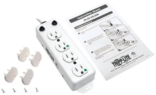 Alt view image 5 of 5 - TRIPP LITE MASTER-POWER PS-407-HG-OEM 4OUT POWER STRIP MEDICAL HG