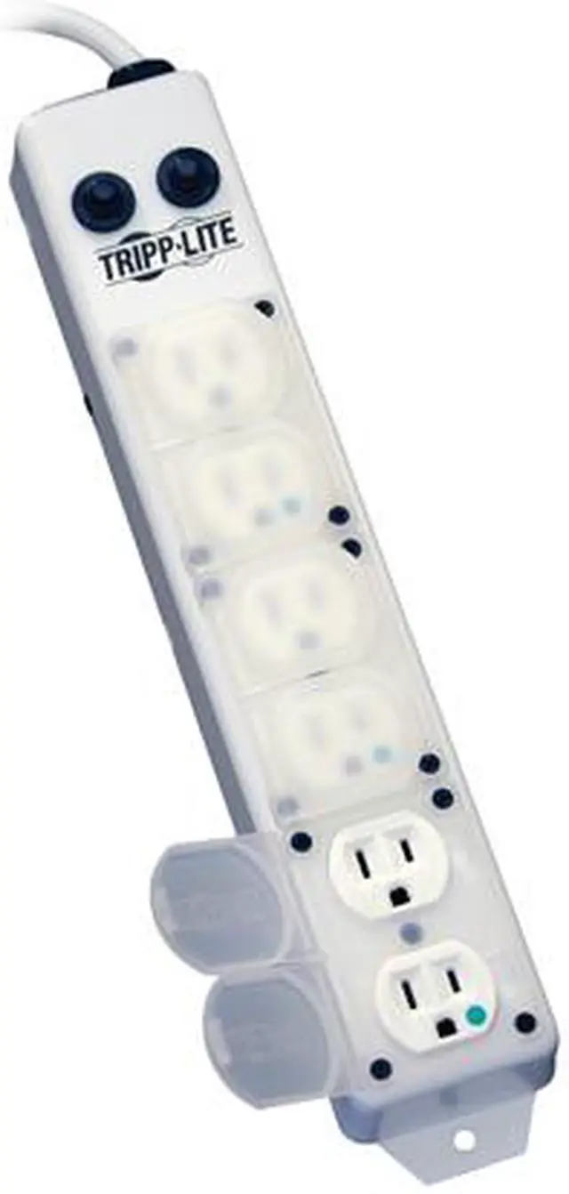 Alt view image 2 of 2 - Tripp Lite Power Strip Medical Hospital Grade UL1363A 6-Outlet 15A 7 Feet Cord (PS-607-HG-OEM)