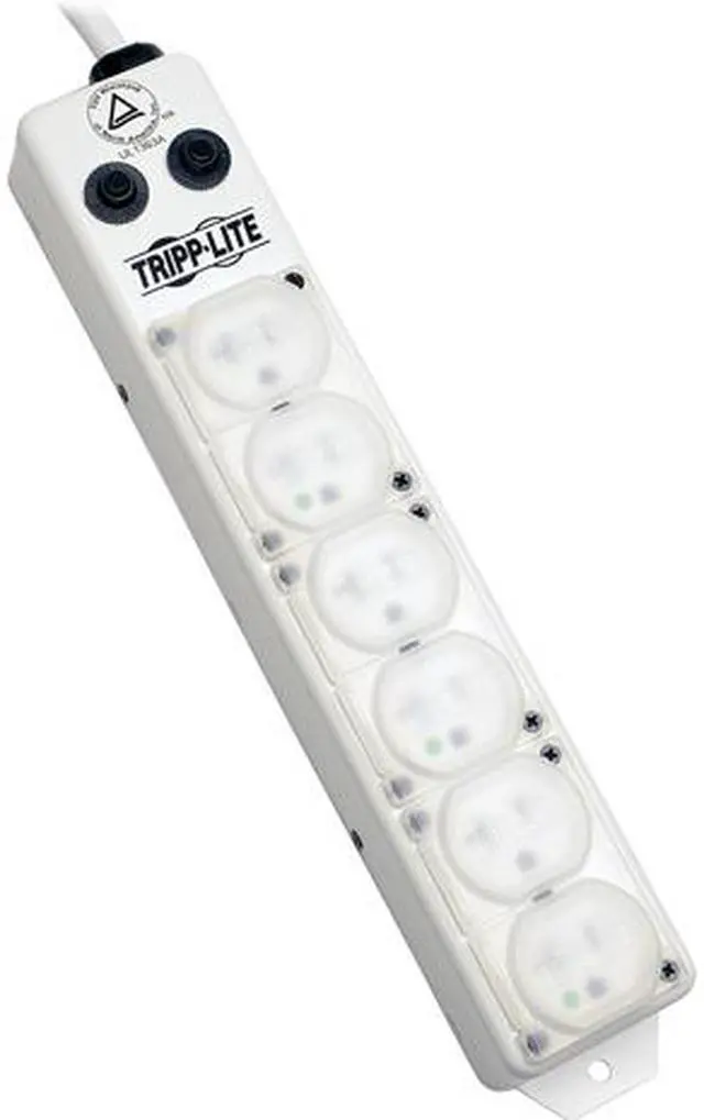 Main image of Tripp Lite - PS607HG20AOEM - Tripp Lite Safe-IT Power Strip Medical Hospital Grade Antimicrobial UL1363A 6 Outlet 20A