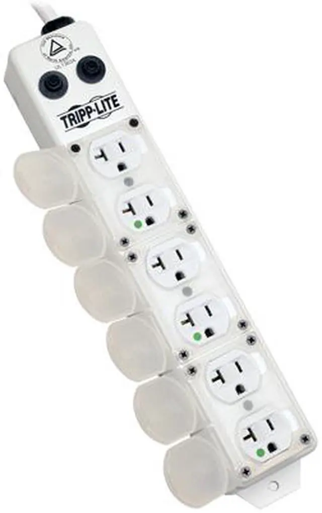 Alt view image 2 of 3 - Tripp Lite - PS607HG20AOEM - Tripp Lite Safe-IT Power Strip Medical Hospital Grade Antimicrobial UL1363A 6 Outlet 20A