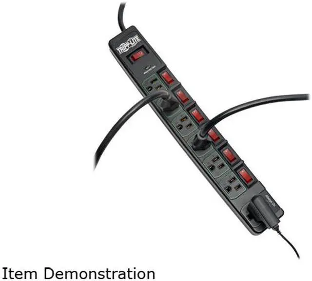 Alt view image 7 of 7 - Tripp Lite Eco Surge Protector Power Strip Green 7-Outlet 6ft Cord, Black