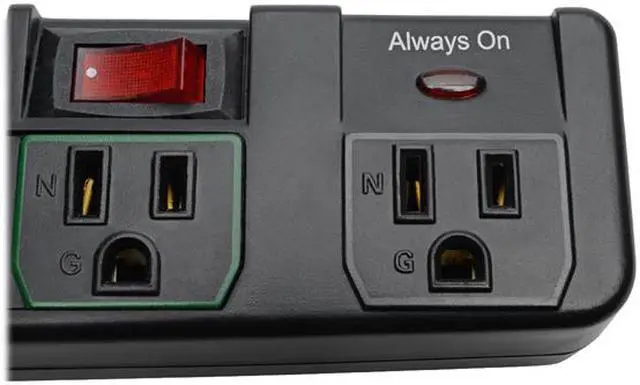 Alt view image 4 of 7 - Tripp Lite Eco Surge Protector Power Strip Green 7-Outlet 6ft Cord, Black