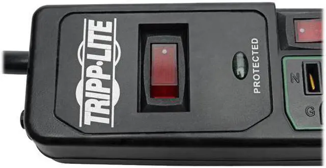 Alt view image 5 of 7 - Tripp Lite Eco Surge Protector Power Strip Green 7-Outlet 6ft Cord, Black