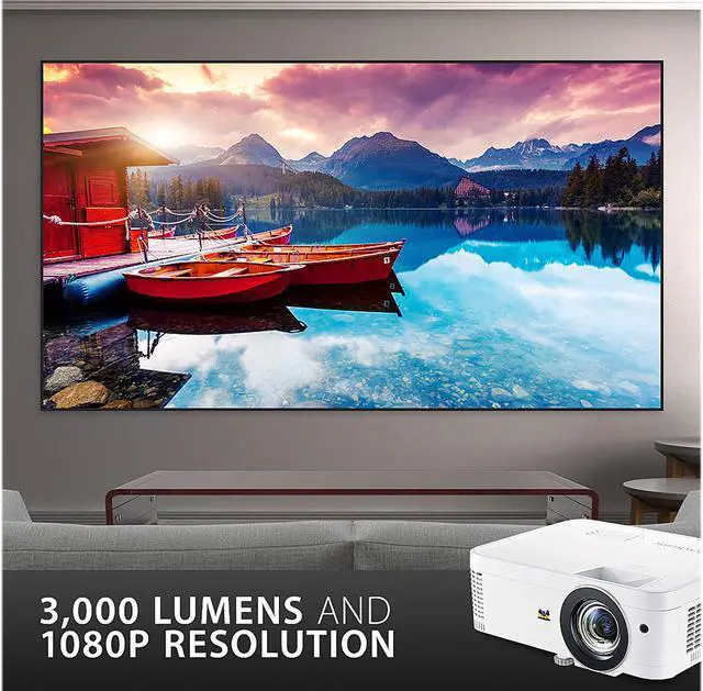 Alt view image 2 of 12 - ViewSonic PX706HD - 1080p Short Throw Gaming Projector with 3000 Lumens, Low Input Lag and USB C