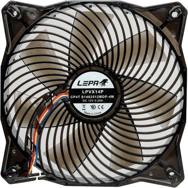 Alt view image 4 of 4 - LEPA LP-VX14P 140mm PWM Fan - 1 x 140 mm - 1200 RPM High CFM Low Noise