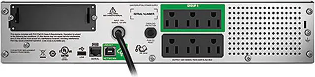 Alt view image 4 of 4 - APC SMT750RM2UC 750 VA 500 Watts 120V 6 Outlets Pure Sinewave Smart-UPS with SmartConnect (Replaces SMT750RM2U)