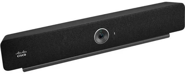 Main image of Cisco Webex Room Bar (Carbon Color) with wall-mount Room Navigator - 3840 x 2160 Video (Content) - 4K UHD - 60 fps - Network (RJ-45) - HDMI In - 2x HDMI Out - USB - Gigabit Ethernet - CS-BAR-W-C-K9