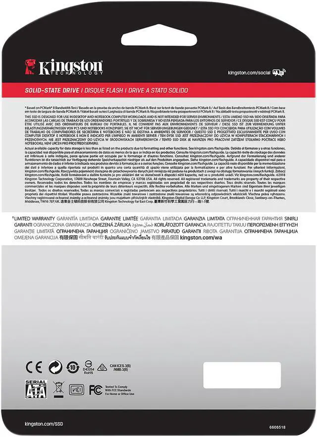 Alt view image 5 of 5 - Kingston Q500 240 Gb Solid State Drive - 2.5" Internal - Sata (Sata/600)