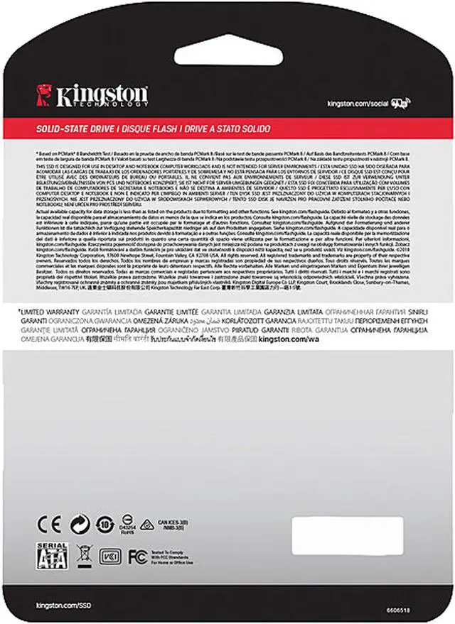Alt view image 5 of 5 - KINGSTON Q500 2.5" 480GB SATA III Solid State Drive (SSD) SQ500S37/480G